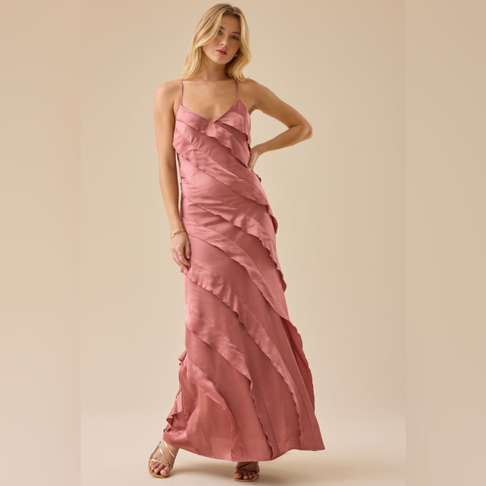 Altard State Addison Maxi Dress Rose Colored Size Large